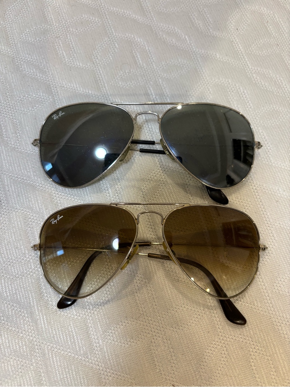 Ray-Ban Aviator Sunglasses - Black and Brown Lenses